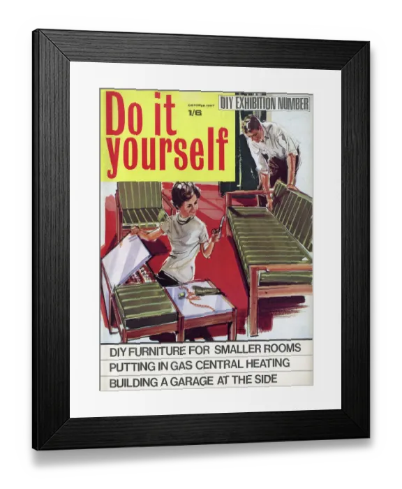 Framed Print : Cover design, Do it yourself, October 1967 Framed Print : Cover design, Do it yourself, October 1967