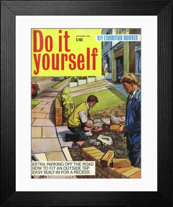 Framed Print : Cover design, Do it yourself, October 1966 Framed Print : Cover design, Do it yourself, October 1966
