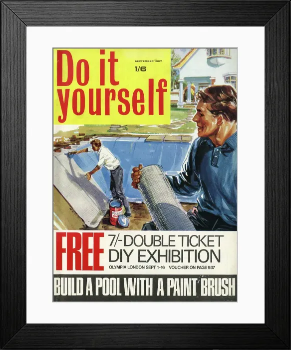 Framed Print : Cover design, Do it yourself, September 1967 Framed Print : Cover design, Do it yourself, September 1967