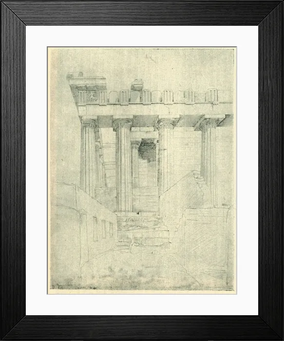 Framed Print : The Parthenon, 1818 Framed Print : The Parthenon, 1818