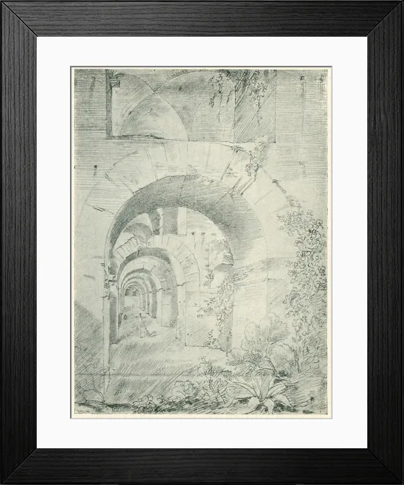 Framed Print : Colosseum Archways 1818-1819 Framed Print : Colosseum Archways 1818-1819