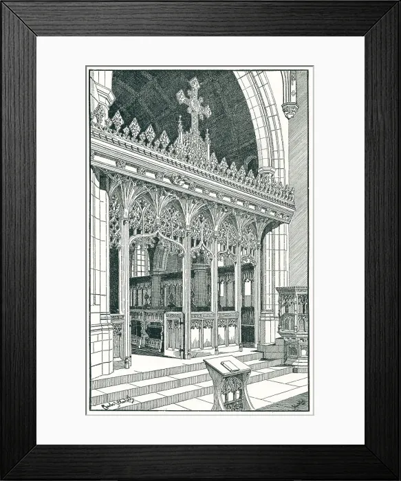Framed Print : Aldenham Church Rood Screen, Herts Framed Print : Aldenham Church Rood Screen, Herts