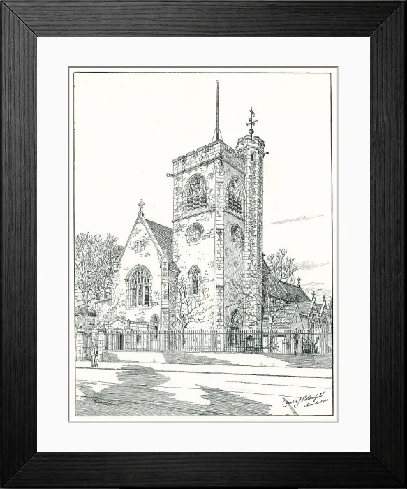 Framed Print : Welwyn Church Proposed New Tower Framed Print : Welwyn Church Proposed New Tower