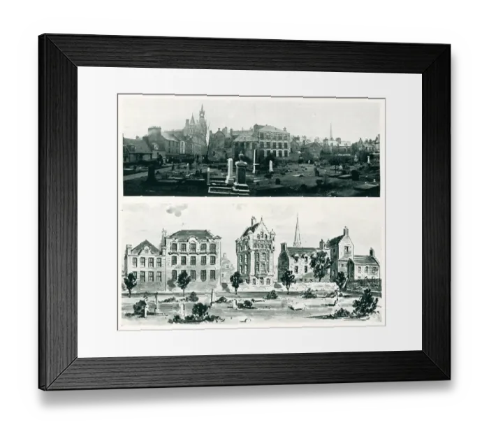 Framed Print : Dunfermline St. Catherine's Wynd & Graveyard Framed Print : Dunfermline St. Catherine's Wynd & Graveyard