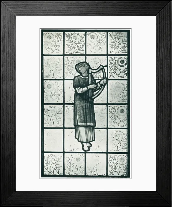 Framed Print : Woman Playing A Harp Framed Print : Woman Playing A Harp