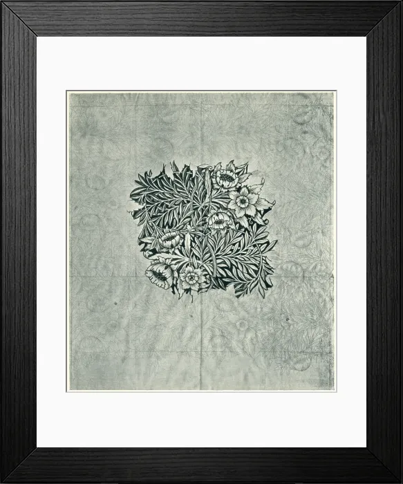 Framed Print : Tulip And Willow Chintz Design Framed Print : Tulip And Willow Chintz Design