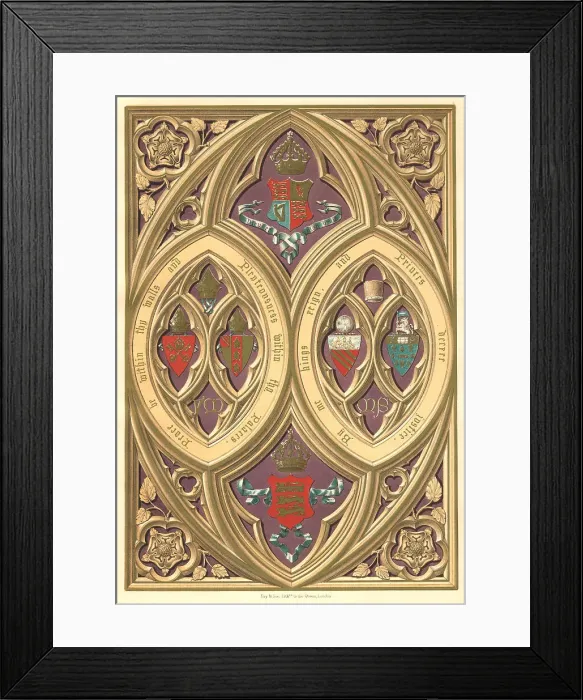 Framed Print : Lithographic Plate of Arms Framed Print : Lithographic Plate of Arms