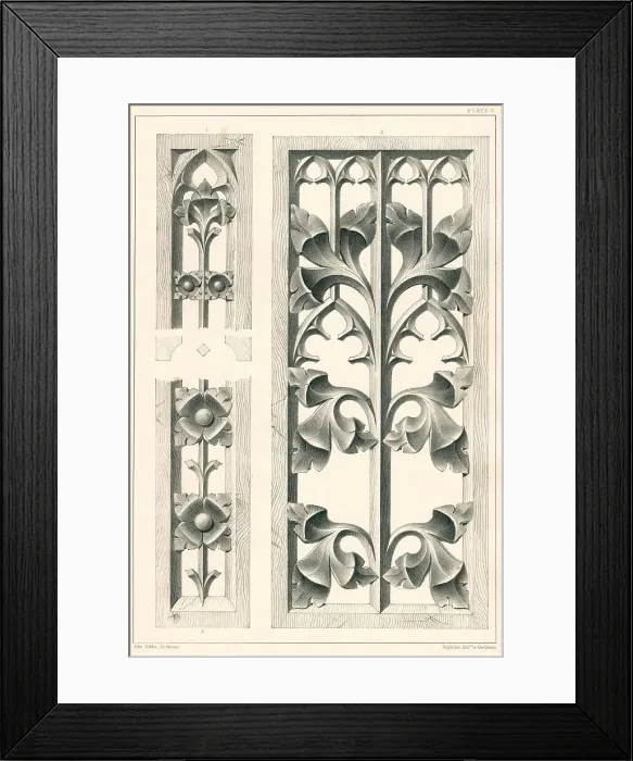 Framed Print : Gothic Panelling Framed Print : Gothic Panelling