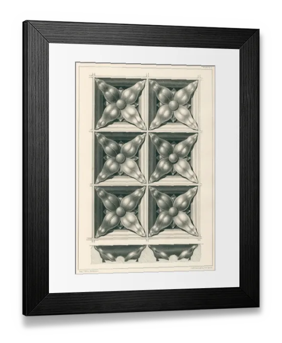 Framed Print : Gothic Architecture Flower Design Framed Print : Gothic Architecture Flower Design