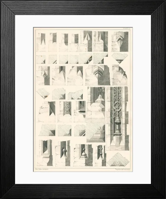 Framed Print : Gothic Mouldings Framed Print : Gothic Mouldings