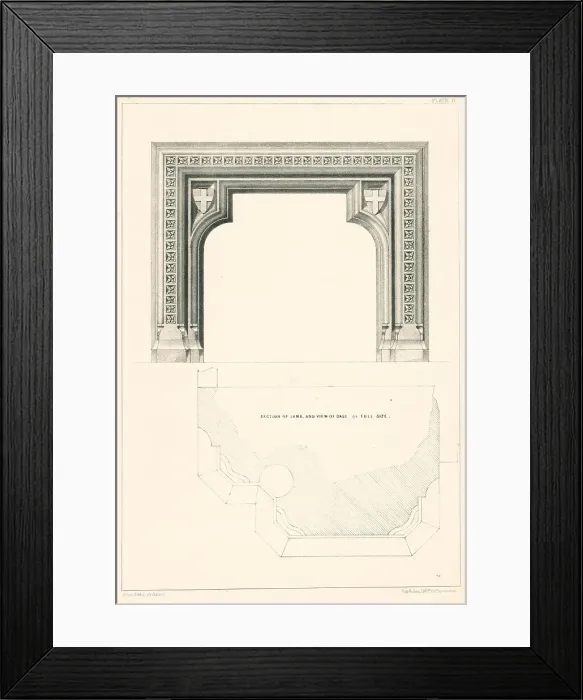 Framed Print : Gothic Chimneypiece Design Framed Print : Gothic Chimneypiece Design
