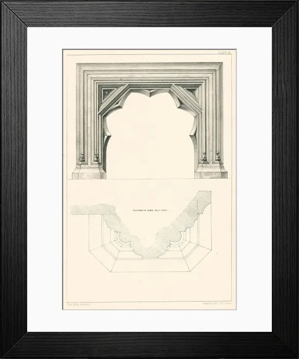 Framed Print : Gothic Chimneypiece Design Framed Print : Gothic Chimneypiece Design