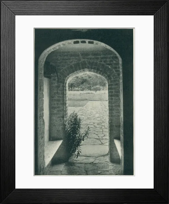Framed Print : Old World Manor Porch Framed Print : Old World Manor Porch