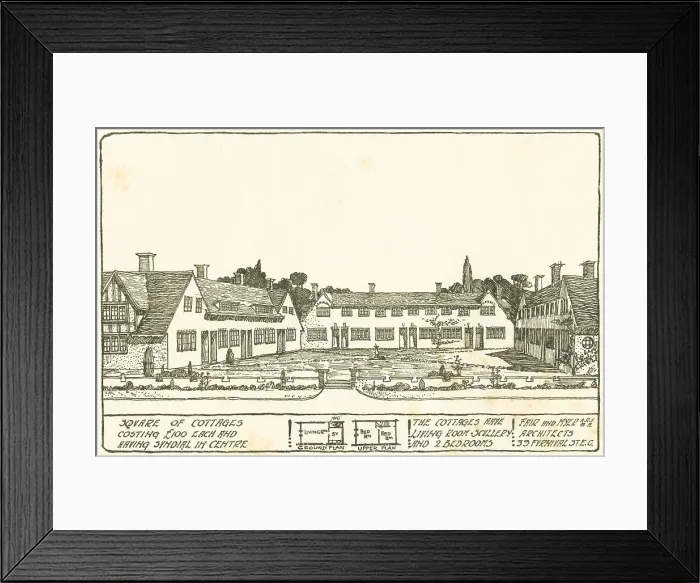 Framed Print : Woldsea Proposed Cottage Square Framed Print : Woldsea Proposed Cottage Square