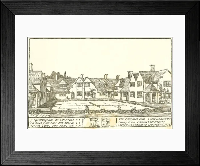 Framed Print : Woldsea Proposed Cottage Square Framed Print : Woldsea Proposed Cottage Square