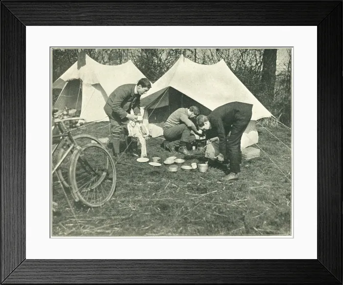 Framed Print : Cyclist's Camp, Lincolnshire Framed Print : Cyclist's Camp, Lincolnshire