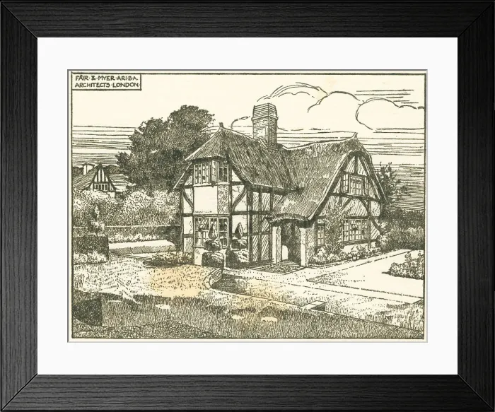 Framed Print : Half Timber House Proposal, Woldsea Framed Print : Half Timber House Proposal, Woldsea
