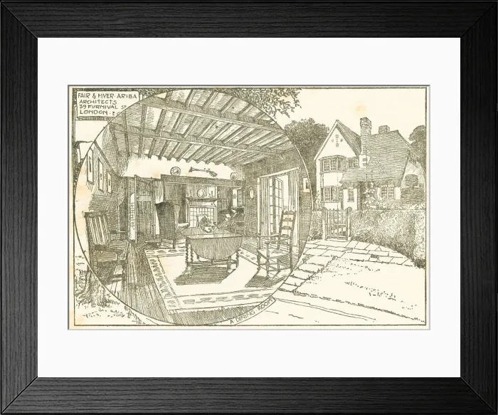 Framed Print : House And Dining Room Proposal, Woldsea Framed Print : House And Dining Room Proposal, Woldsea