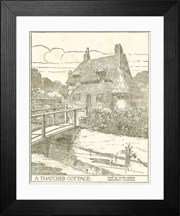 Framed Print : Thatched Cottage Proposal, Woldsea Framed Print : Thatched Cottage Proposal, Woldsea