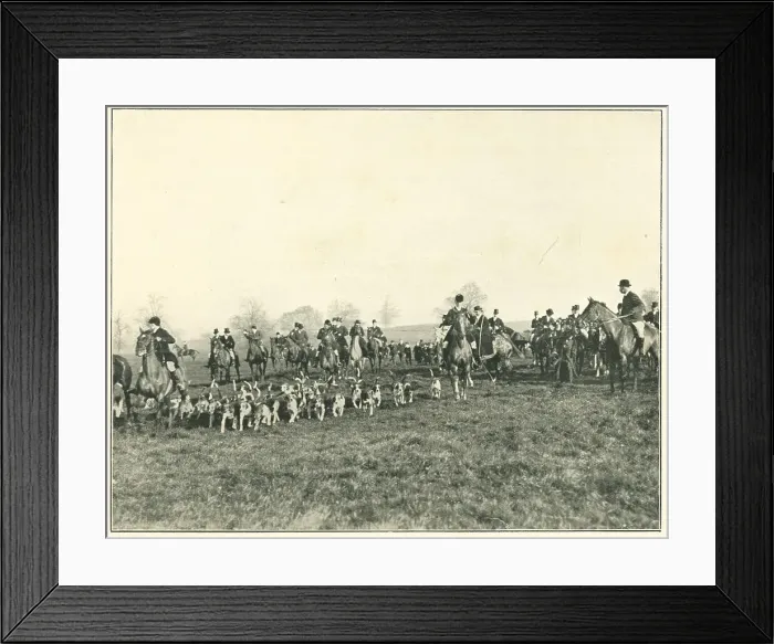 Framed Print : Fox Hunting Party, Lincolnshire Framed Print : Fox Hunting Party, Lincolnshire