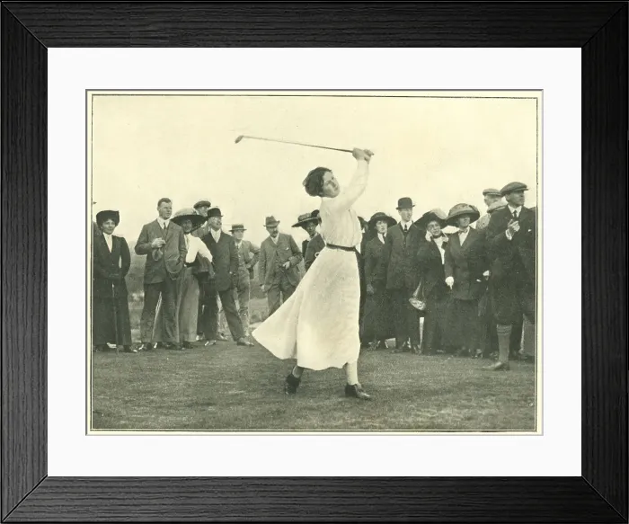 Framed Print : Cecilia Leitch vs Harold Hilton, 1910 Framed Print : Cecilia Leitch vs Harold Hilton, 1910
