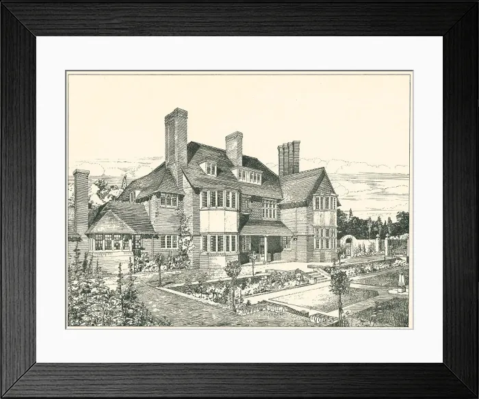 Framed Print : House Near Birmingham Garden Front Framed Print : House Near Birmingham Garden Front