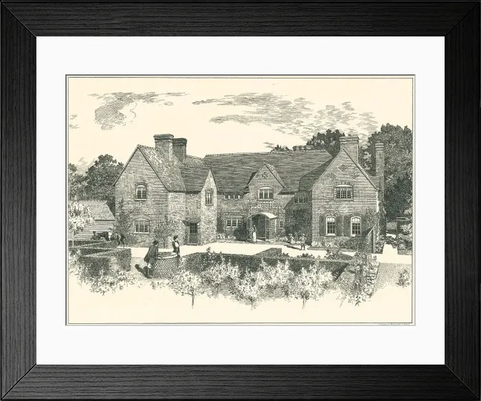Framed Print : House In North Hampshire, Entrance Front Framed Print : House In North Hampshire, Entrance Front