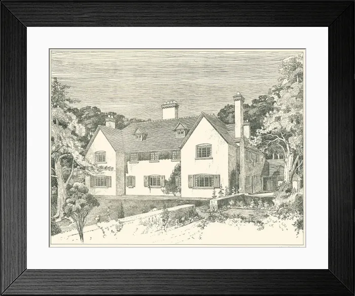Framed Print : House In The New Forest, Garden Front Framed Print : House In The New Forest, Garden Front