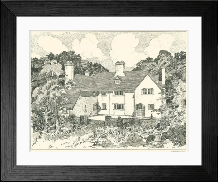 Framed Print : House In The New Forest, Entrance Front Framed Print : House In The New Forest, Entrance Front
