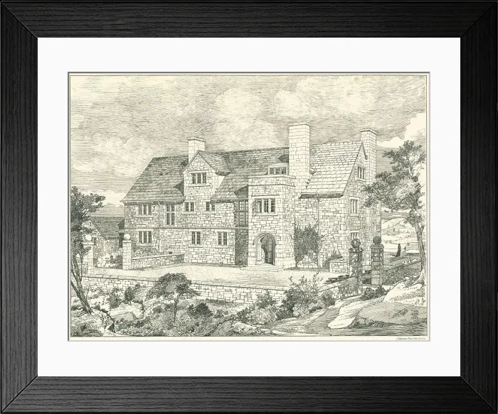 Framed Print : House In Yorkshire, Entrance Front Framed Print : House In Yorkshire, Entrance Front