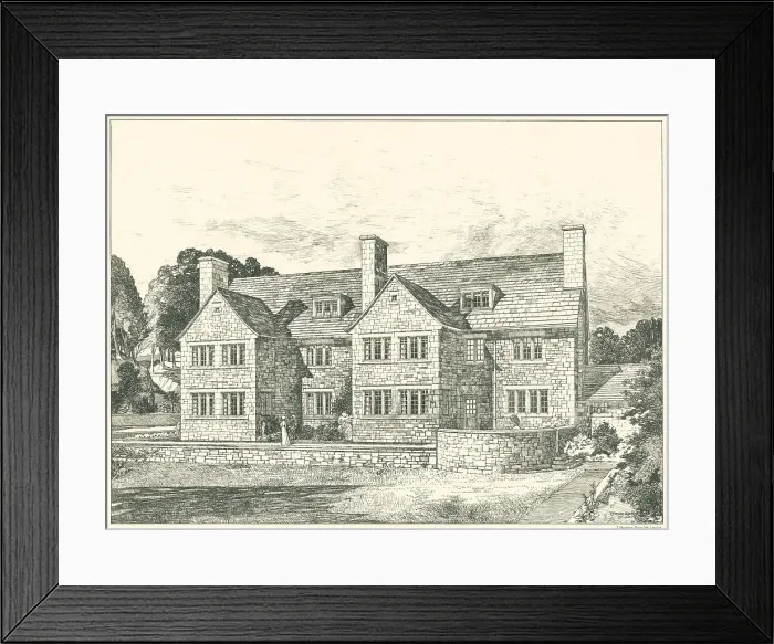 Framed Print : House In Yorkshire, Garden Front Framed Print : House In Yorkshire, Garden Front