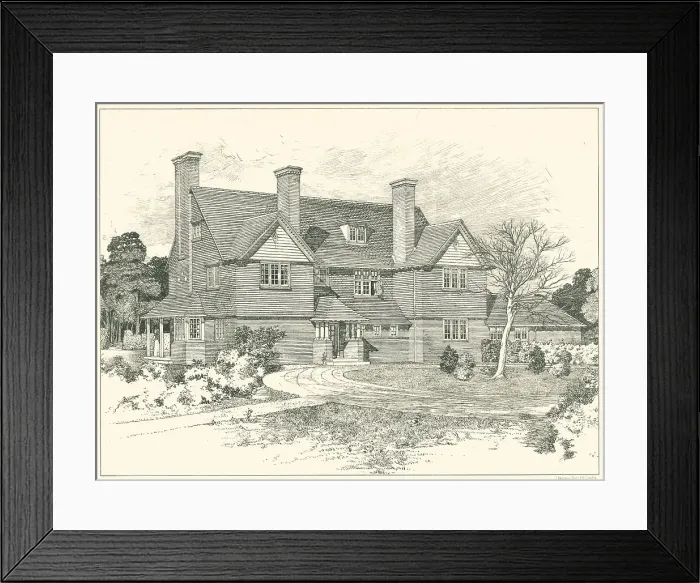Framed Print : House In Cambridgeshire, Entrance Front Framed Print : House In Cambridgeshire, Entrance Front