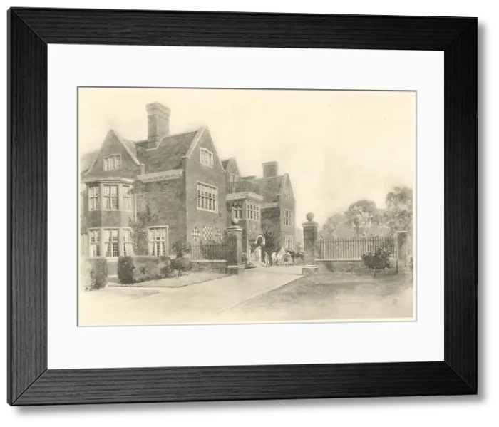 Framed Print : House In Berkshire, Entrance Front Framed Print : House In Berkshire, Entrance Front