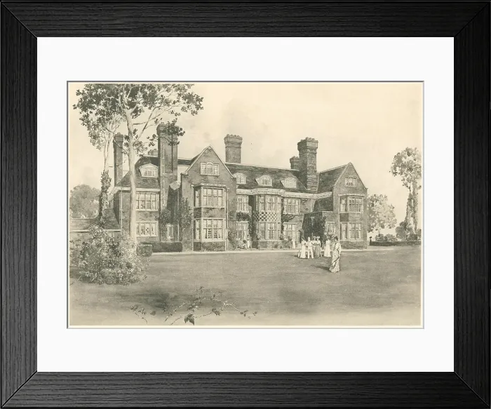 Framed Print : House In Berkshire, Garden Front Framed Print : House In Berkshire, Garden Front