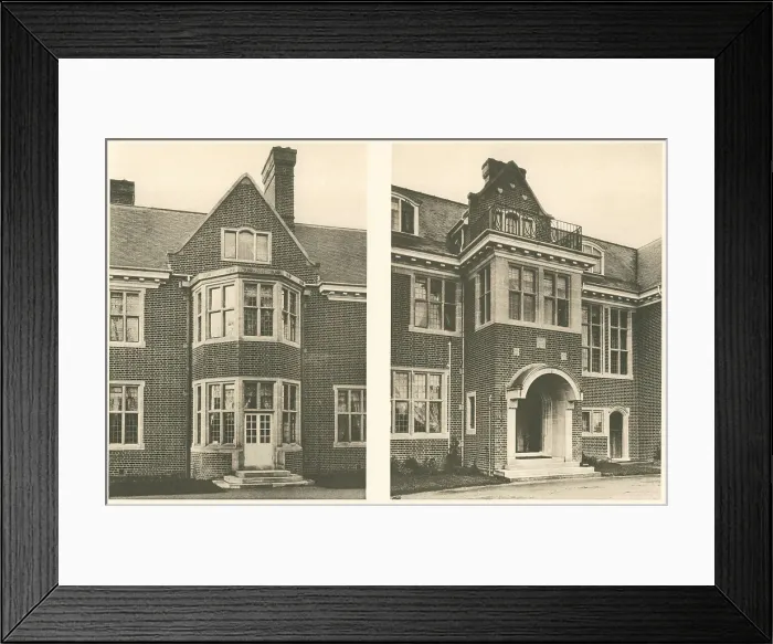 Framed Print : Brick House In Berkshire, Bays Framed Print : Brick House In Berkshire, Bays