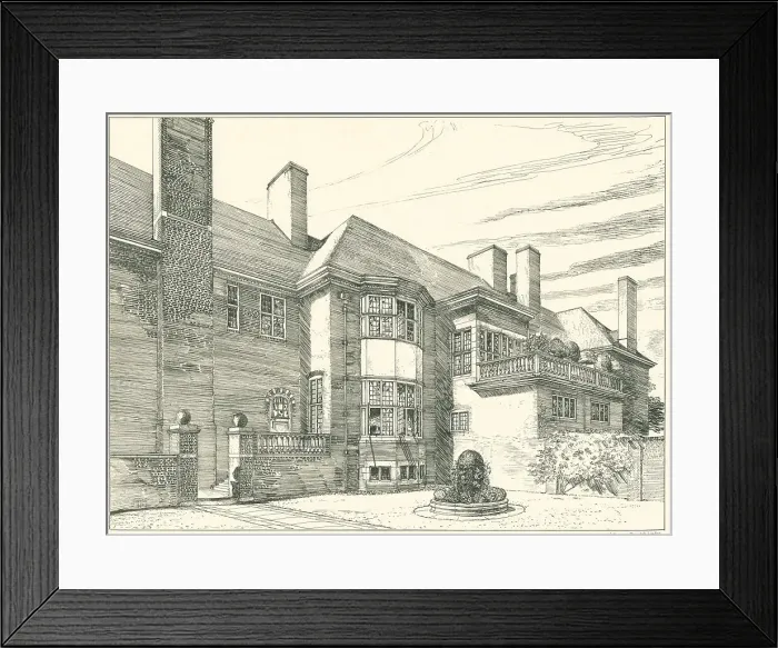 Framed Print : House in West Kent, Garden Front Framed Print : House in West Kent, Garden Front