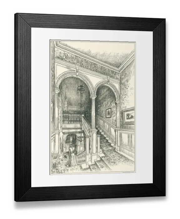 Framed Print : House In West Kent, Staircase Framed Print : House In West Kent, Staircase