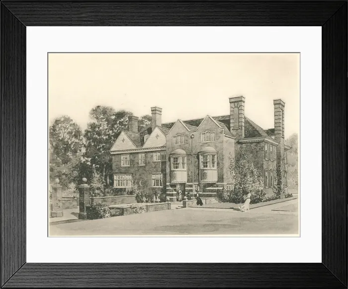 Framed Print : House In Kent, Entrance Front Framed Print : House In Kent, Entrance Front