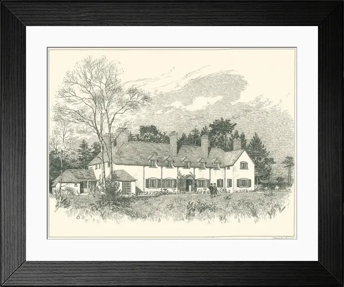 Framed Print : House In Hampshire, Garden Front Framed Print : House In Hampshire, Garden Front