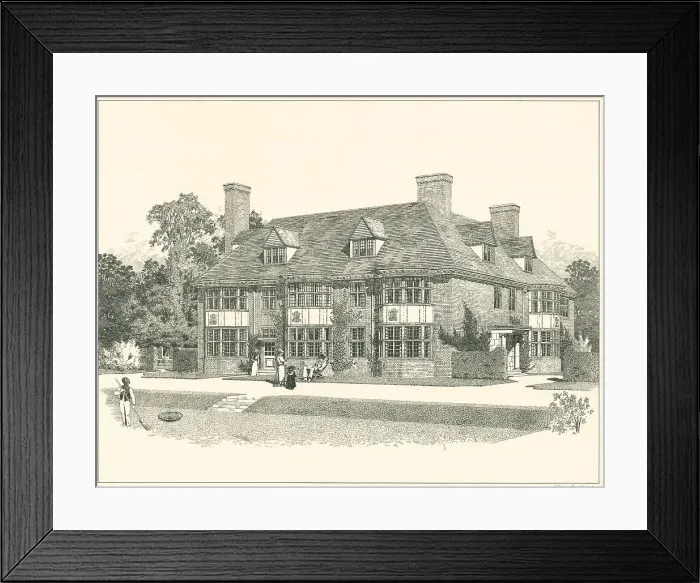Framed Print : House In Surrey, General View Framed Print : House In Surrey, General View