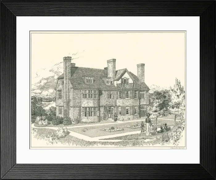 Framed Print : House in West Kent, Garden Front Framed Print : House in West Kent, Garden Front