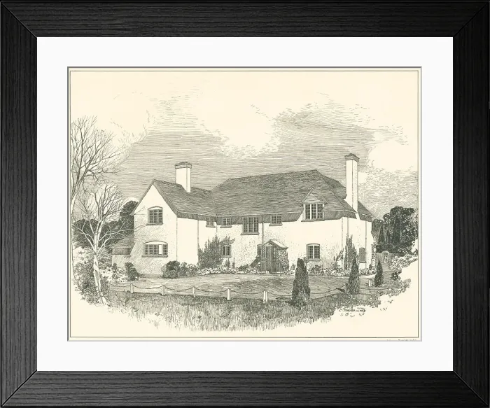 Framed Print : House In Kent, Entrance Front Framed Print : House In Kent, Entrance Front