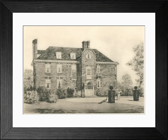 Framed Print : House In West Kent, Entrance Front Framed Print : House In West Kent, Entrance Front