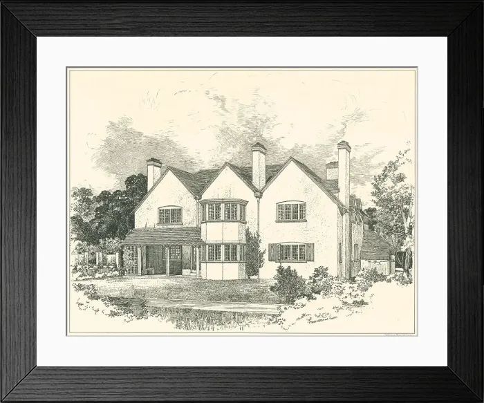 Framed Print : House In Kent, Garden Front Framed Print : House In Kent, Garden Front