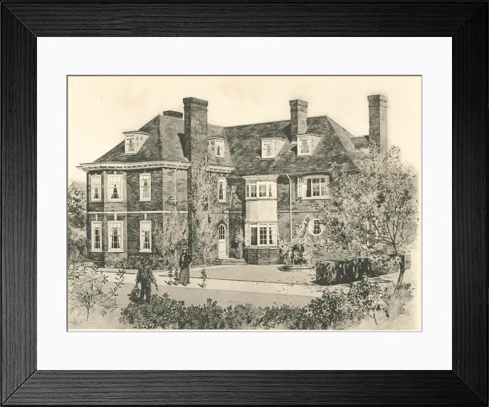 Framed Print : House in West Kent, Garden Front Framed Print : House in West Kent, Garden Front