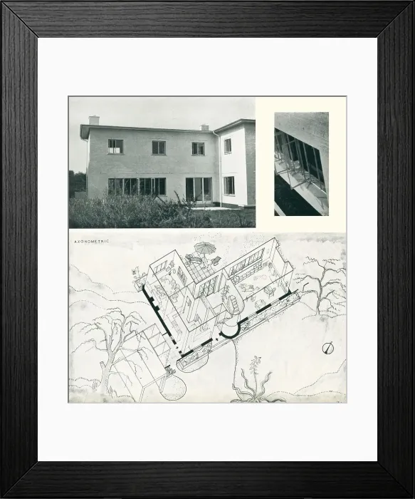 Framed Print : Modernist House At Hook Green, Meopham, Kent Framed Print : Modernist House At Hook Green, Meopham, Kent