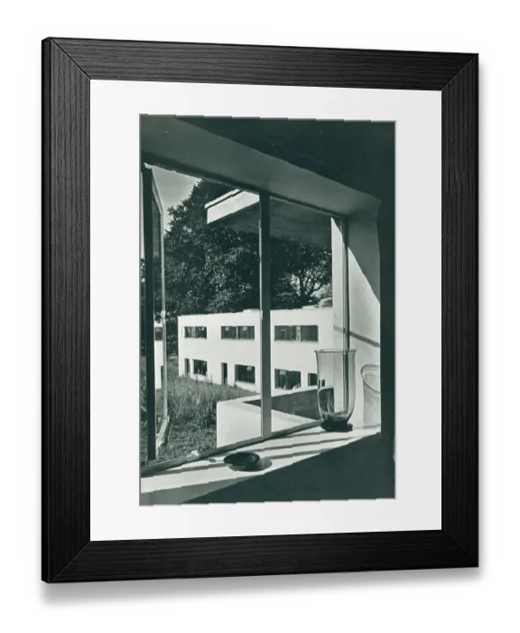 Framed Print : Modernist Cottage Blocks, Dartington Hall, Devon Framed Print : Modernist Cottage Blocks, Dartington Hall, Devon