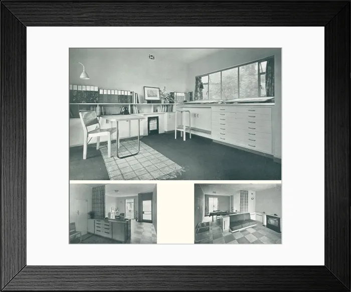 Framed Print : Modernist House Interior, Downshire Hill, Hampstead Framed Print : Modernist House Interior, Downshire Hill, Hampstead