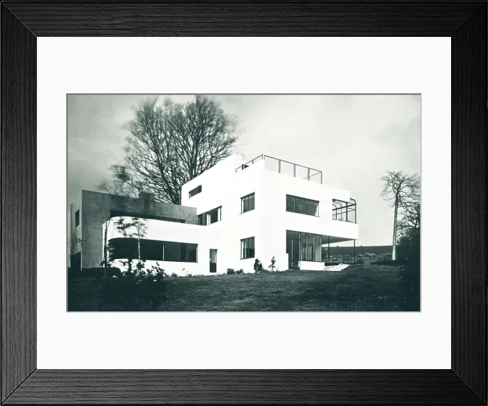 Framed Print : Modernist House At Dartington, Devon Framed Print : Modernist House At Dartington, Devon
