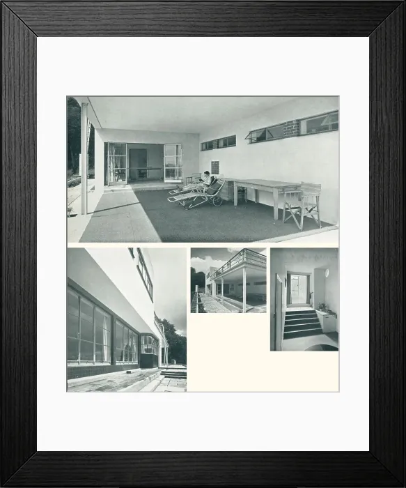 Framed Print : Modernist House, Penselwood, Somerset Framed Print : Modernist House, Penselwood, Somerset